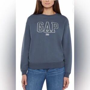 Gap Women's Logo Crewneck Sweatshirt, Blue (Vintage Indigo), (Size Small) NWT